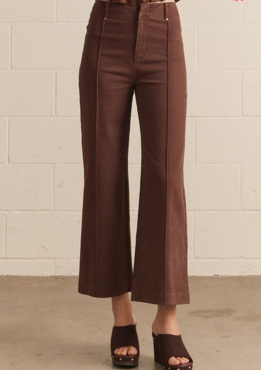 Brown wide leg pants