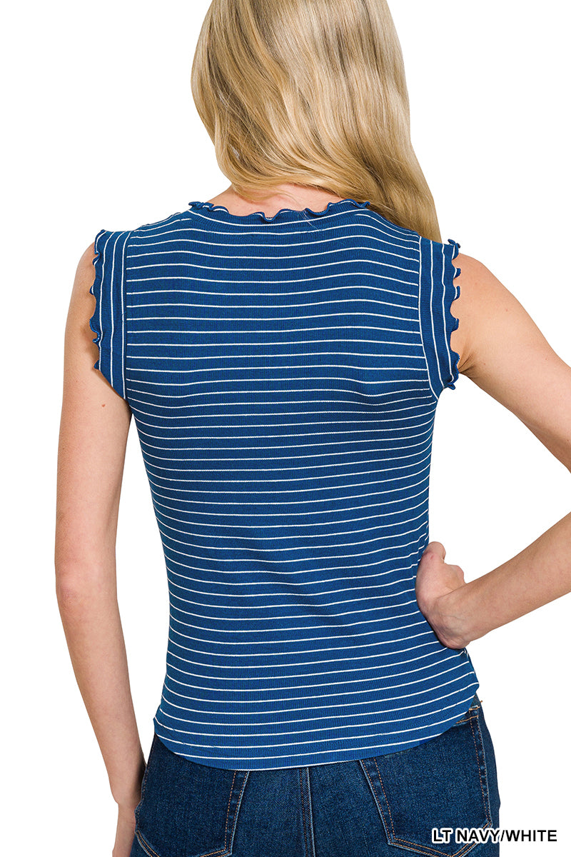 Striped Navy Tank Top