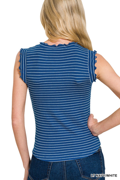 Striped Navy Tank Top
