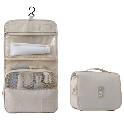 Beige Makeup Storage Bag For Travel