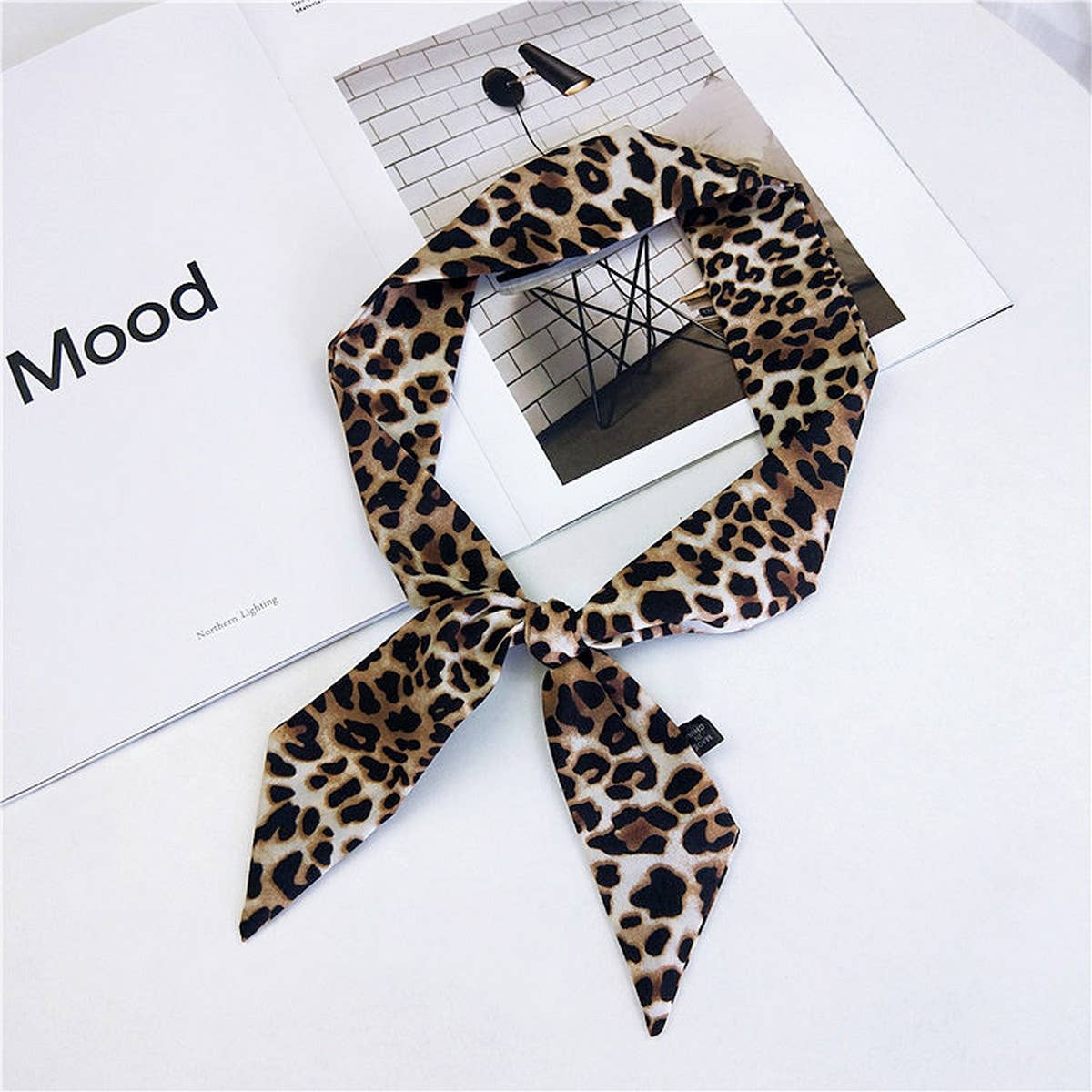 NEW BINDING BAG LEOPARD PRINT SCARF
