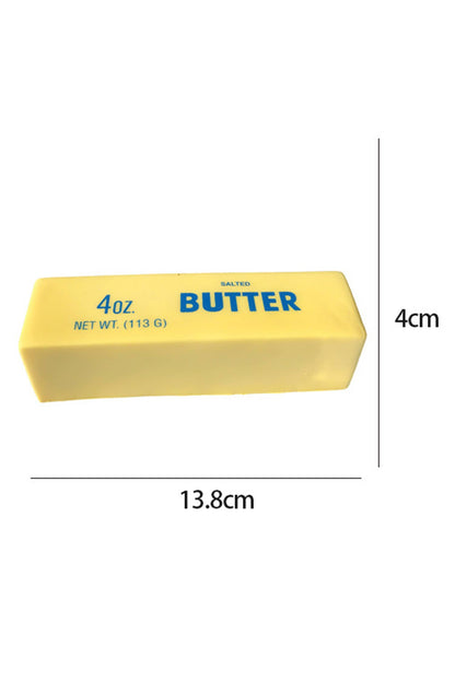 LDC 1PC PU Butter Sticker Relieve Pressure Squishy Toy: Yellow / One Size