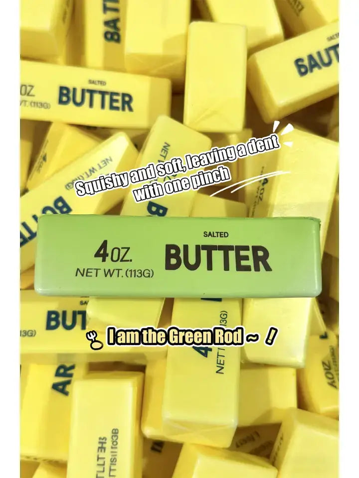 LDC 1PC PU Butter Sticker Relieve Pressure Squishy Toy: Yellow / One Size
