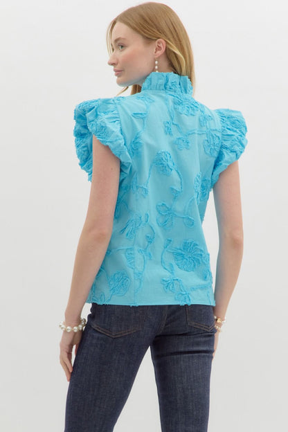 Applique Flutter Sleeve Top